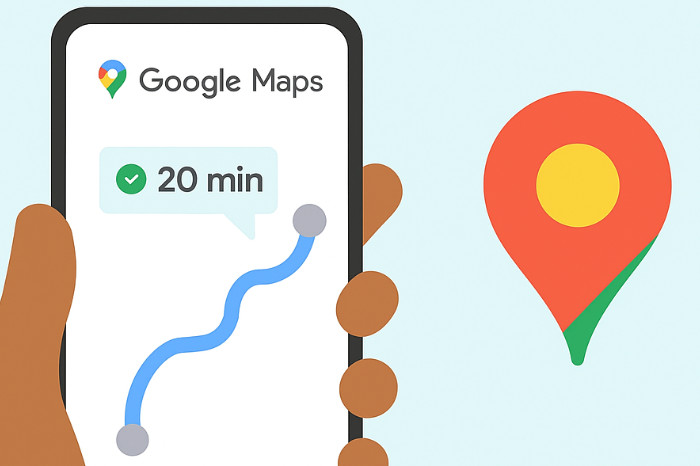 Ilustrasi Estimasi Waktu Google Maps (Posegi.id)
