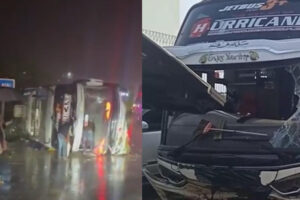 Kecelakaan Bus Haryanto Tol Batang (Istimewa)
