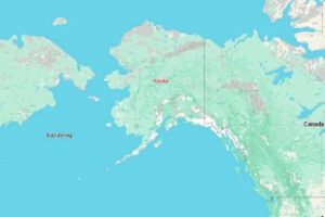 Lokasi Rusia dan Alaska. Grafis: Google Maps