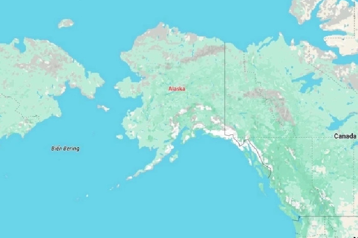 Lokasi Rusia dan Alaska. Grafis: Google Maps